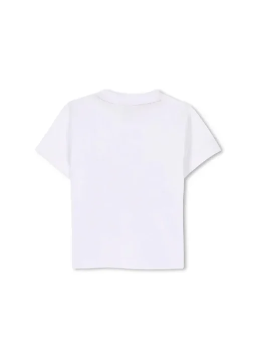 Boss Kids T-shirt Bianca con Stampa Boss per Neonati