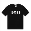 Boss Kids T-Shirt Nera con Stampa per Bambini