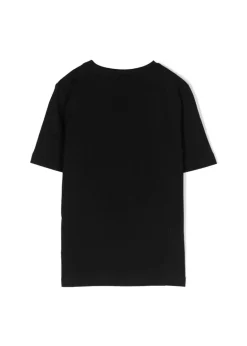 Boss Kids T-Shirt Nera con Stampa Logo per Bambini