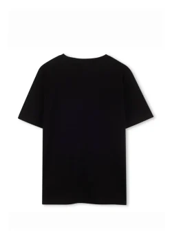Boss Kids T-Shirt Nera con Stampa per Bambini