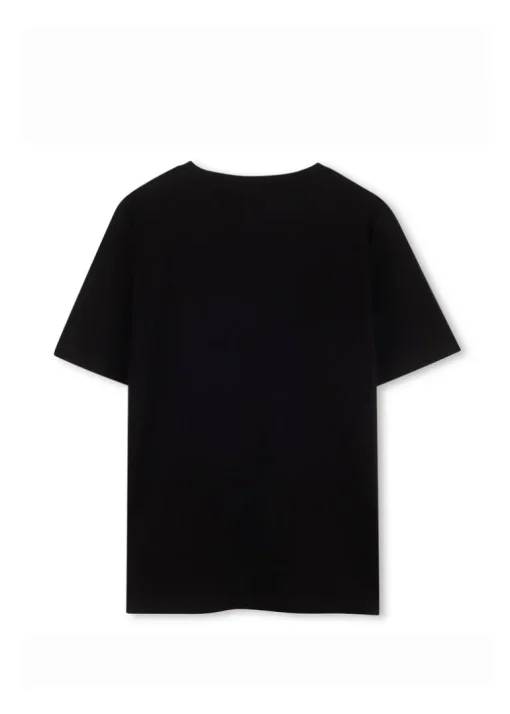 Boss Kids T-Shirt Nera con Stampa per Bambini