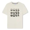 Boss Kids T-shirt Sabbia con Stampa Boss per Bambini