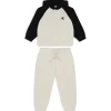Calvin Klein Kids Felpa con Pantaloni Beige per Neonati