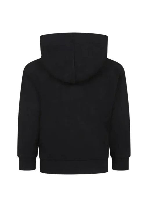 Calvin Klein Kids Felpa con Cappuccio Nera con Logo per Bambini