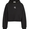 Calvin Klein Kids Felpa Nera con Cappuccio per Bambini