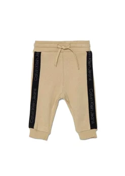 Calvin Klein Kids Pantaloni in Tuta Beige per Neonati
