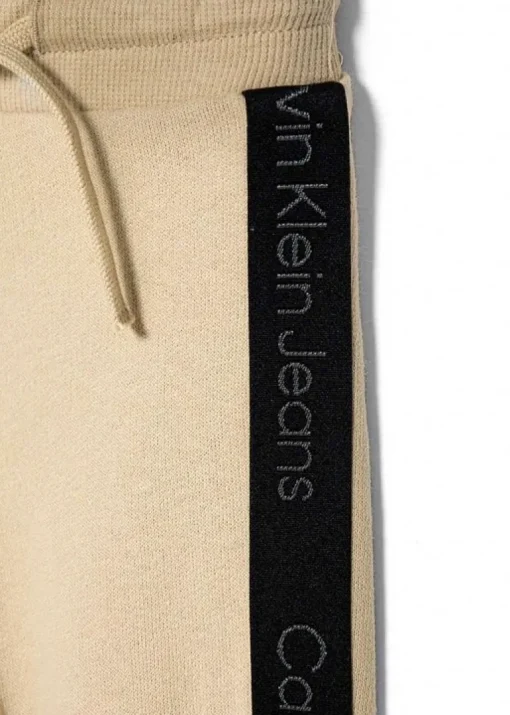 Calvin Klein Kids Pantaloni in Tuta Beige per Neonati