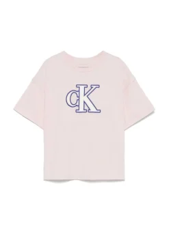 Calvin Klein Kids T-shirt Rosa con CK per Bambine
