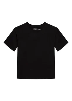 Calvin Klein Kids T-shirt Nera con Logo per Bambini