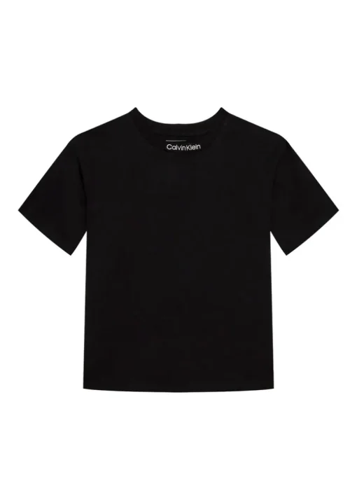 Calvin Klein Kids T-shirt Nera con Logo per Bambini