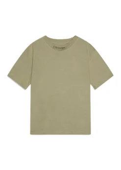 Calvin Klein Kids T-shirt Verde con Logo per Bambini