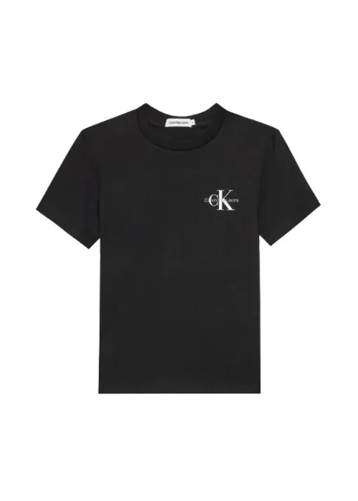 Calvin Klein Kids T-Shirt Nera con Stampa per Bambini
