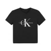 Calvin Klein Kids T-Shirt Nera con Stampa per Neonati