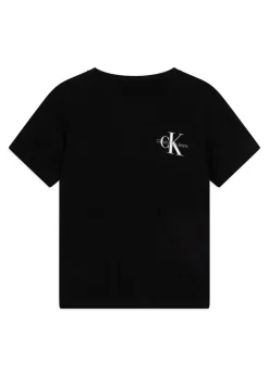 Calvin Klein Kids T-shirt Nera con Logo per Bambini