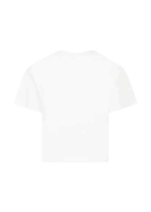 Calvin Klein Kids T-shirt Crop Bianca per Bambine