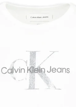 Calvin Klein Kids T-shirt Crop Bianca per Bambine