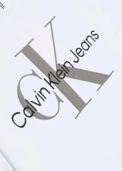 Calvin Klein Kids T-shirt Bianca con Stampa per Bambini