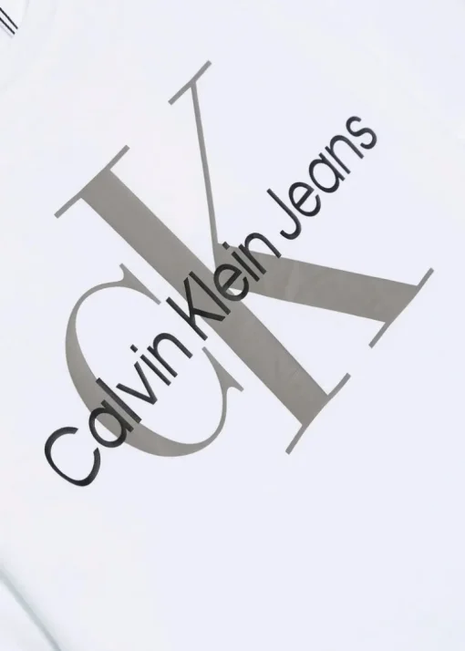 Calvin Klein Kids T-shirt Bianca con Stampa per Bambini