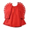 Cocò et Mamà Abito Rosso Sparkling con Cuori per Bambine