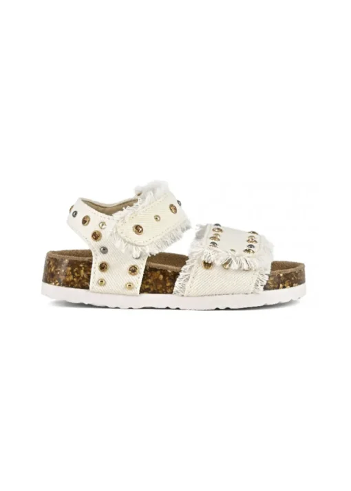 Colors of California Sandalo Bianco con Strass per Neonate