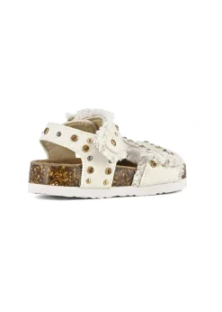 Colors of California Sandalo Bianco con Strass per Neonate