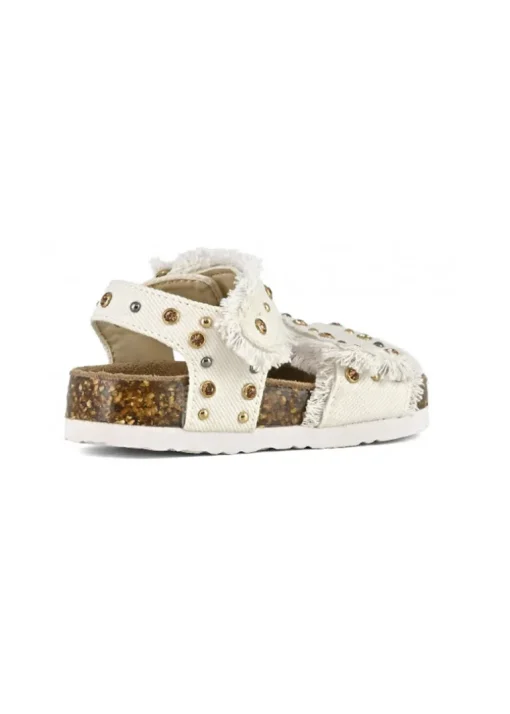 Colors of California Sandalo Bianco con Strass per Neonate
