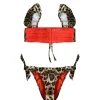 Costume 4giveness Maculato 2 Pezzi con Fascia in Filo e Rouches