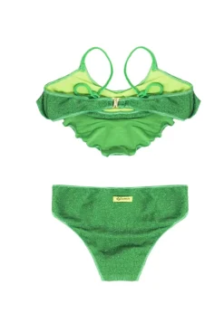 Costume 4Giveness Verde Glitter 2 Pezzi Bambina