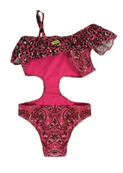 Costume Intero 4giveness Bambina Fucsia con Rouches