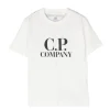 C.P. Company Kids T-shirt Bianca con Stampa per Bambini