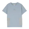 C.P. Company Kids T-shirt Blu Acciaio con Applicazione Tasche per Bambini