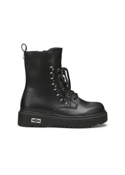 Cult Stivale Nero in Pelle con Borchie per Bambine