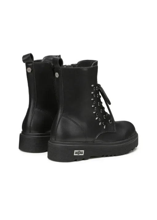 Cult Stivale Nero in Pelle con Borchie per Bambine