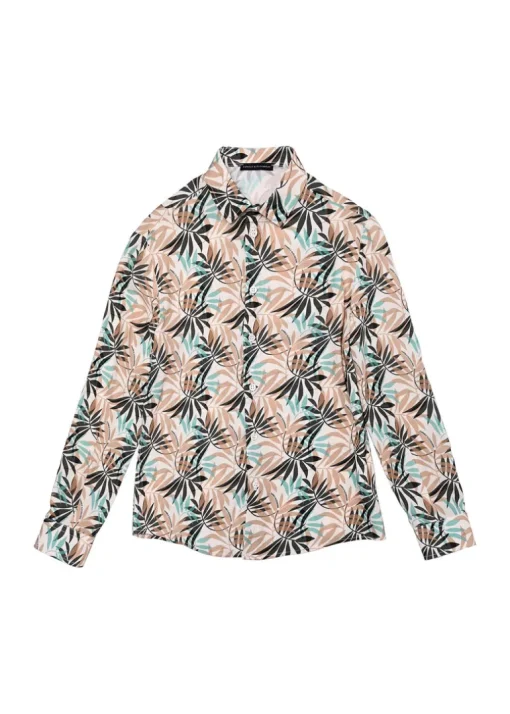 Daniele Alessandrini Camicia Fantasia Palms per Bambini