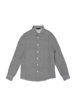 Daniele Alessandrini Camicia Fantasia Bianco/Nero per Bambini