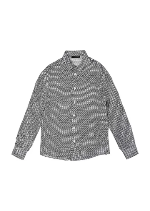 Daniele Alessandrini Camicia Fantasia Bianco/Nero per Bambini