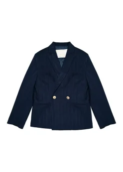 Daniele Alessandrini Giacca Doppiopetto Blu Navy per Bambini