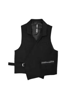 Daniele Alessandrini Gilet Nero con Zip per Bambini