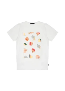 Daniele Alessandrini T-shirt Bianca con Fantasia Books per Bambini