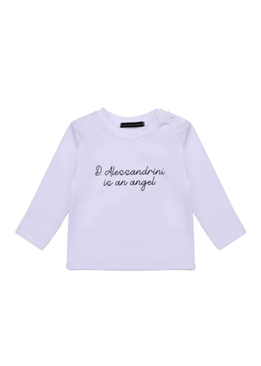 Daniele Alessandrini T-shirt Maniche Lunghe Bianca per Neonati
