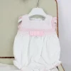 Deolinda Pagliaccetto Bianco/Rosa con Fiocco per Neonate