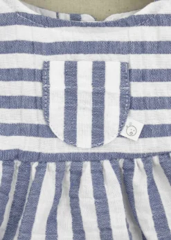 Deolinda Pagliaccetto Bianco/Blu a Righe per Neonate