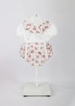 Deolinda T-shirt con Culotta Fantasia Floreale per Neonate