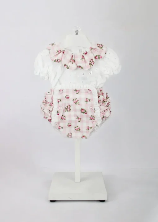 Deolinda T-shirt con Culotta Fantasia Floreale per Neonate