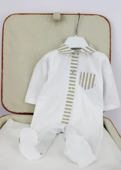 Deolinda Tutina Bianca/Beige per Neonati