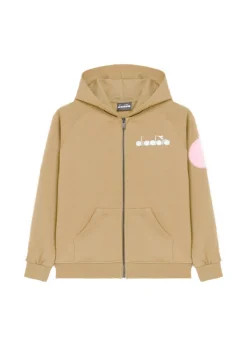 Diadora Kids Felpa Beige con Stampa per Bambine