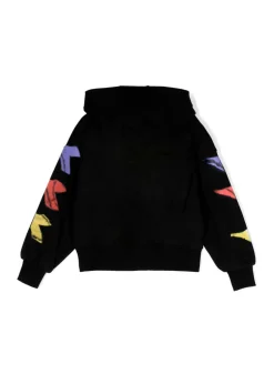 Diadora Kids Felpa Nera con Logo per Bambini