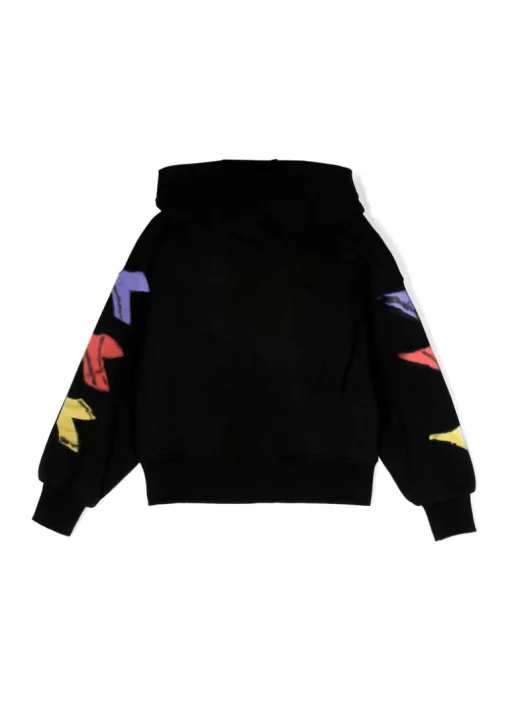 Diadora Kids Felpa Nera con Logo per Bambini