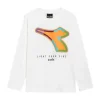 Diadora Kids T-shirt Maniche Lunghe Crema con Stampa per Bambini