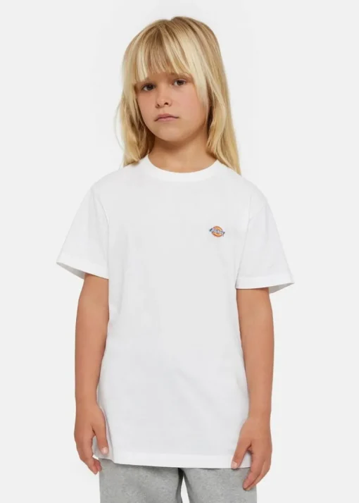 Dickies Kids T-shirt Bianca con Micro Logo per Bambini